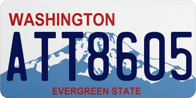 WA license plate ATT8605