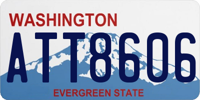 WA license plate ATT8606
