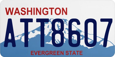 WA license plate ATT8607