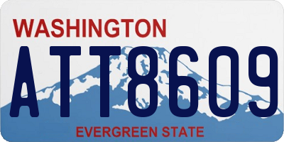 WA license plate ATT8609