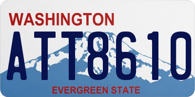 WA license plate ATT8610