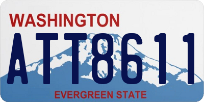 WA license plate ATT8611