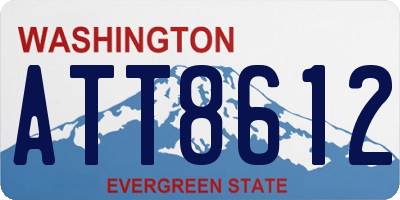 WA license plate ATT8612