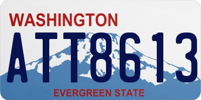 WA license plate ATT8613