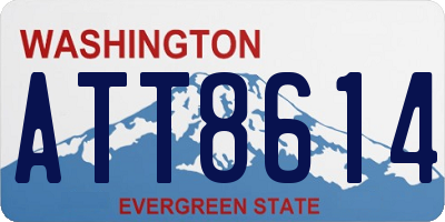 WA license plate ATT8614