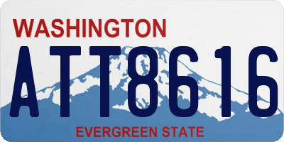 WA license plate ATT8616