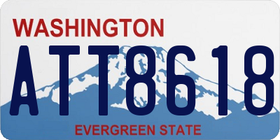 WA license plate ATT8618