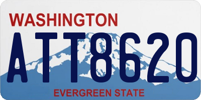 WA license plate ATT8620