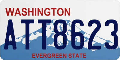 WA license plate ATT8623