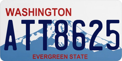 WA license plate ATT8625