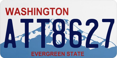 WA license plate ATT8627