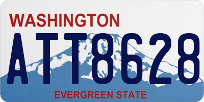 WA license plate ATT8628