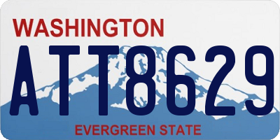WA license plate ATT8629