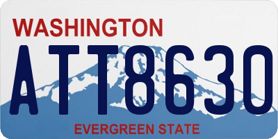WA license plate ATT8630