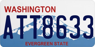 WA license plate ATT8633