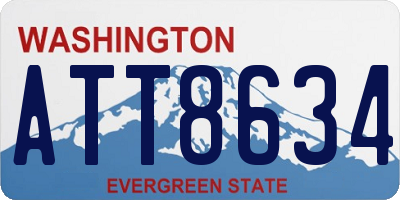 WA license plate ATT8634
