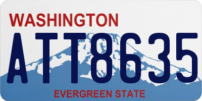 WA license plate ATT8635