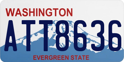 WA license plate ATT8636