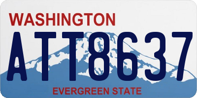 WA license plate ATT8637