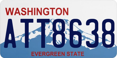 WA license plate ATT8638