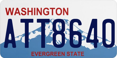 WA license plate ATT8640