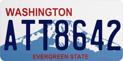 WA license plate ATT8642