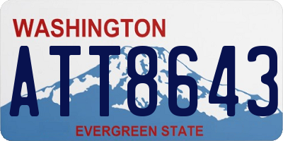 WA license plate ATT8643