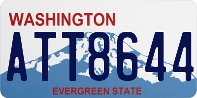 WA license plate ATT8644