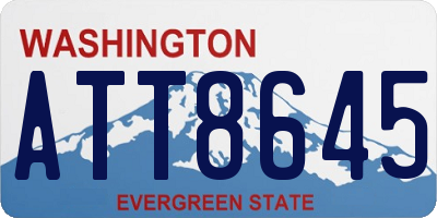 WA license plate ATT8645