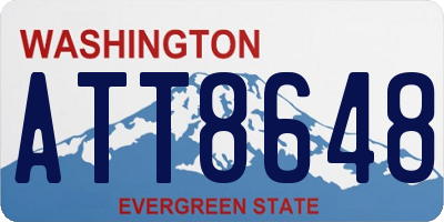 WA license plate ATT8648