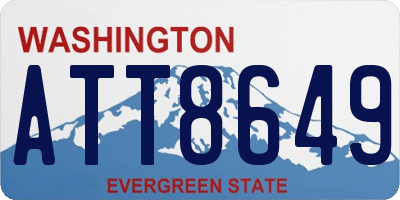 WA license plate ATT8649