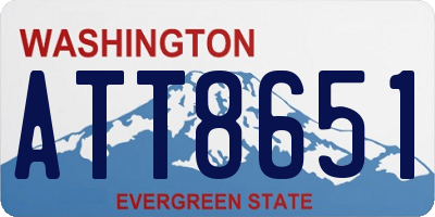 WA license plate ATT8651