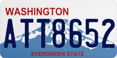 WA license plate ATT8652