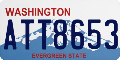 WA license plate ATT8653