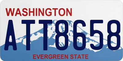 WA license plate ATT8658