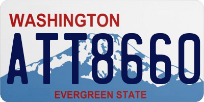 WA license plate ATT8660