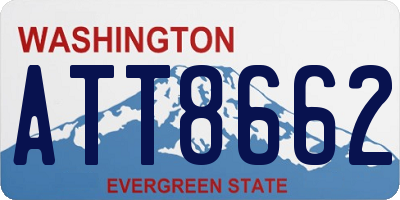 WA license plate ATT8662