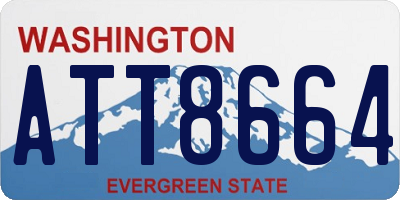 WA license plate ATT8664