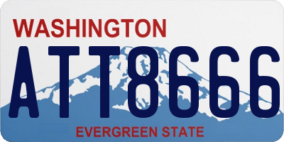 WA license plate ATT8666