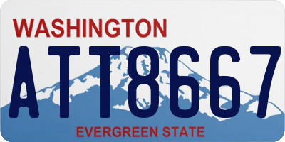 WA license plate ATT8667