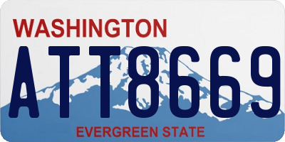 WA license plate ATT8669