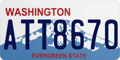 WA license plate ATT8670