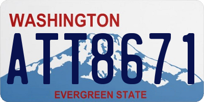 WA license plate ATT8671