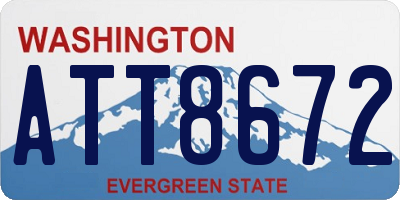 WA license plate ATT8672