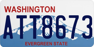 WA license plate ATT8673