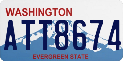 WA license plate ATT8674