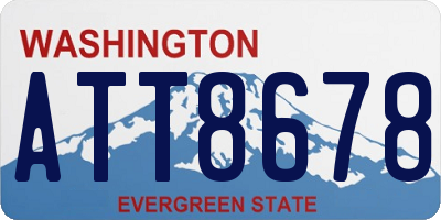 WA license plate ATT8678
