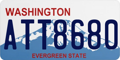 WA license plate ATT8680