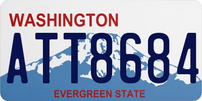 WA license plate ATT8684