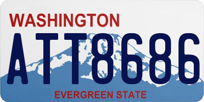 WA license plate ATT8686